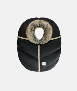 7AM Infant Car Seat Cover - Winter Puffy Cover with Center Zipper for Baby Boys & Girls, Lightweight, Windproof & Water-Repllent Outer Shell, Universa