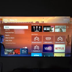 4k 55" TCL Smart Tv W/wall Mount