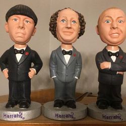 Three Stooges Harrahs Bobble Heads 