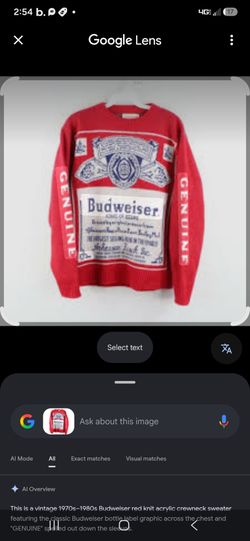 Budweiser Sweater