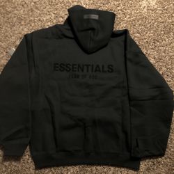 Fear Of God Essentials Black Hoodie