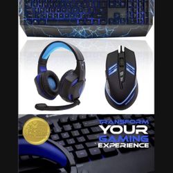 Gaming Keyboard, Mouse And Headset