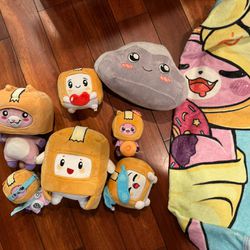 Lanky Box Authentic Merch, Plushies And Blanket