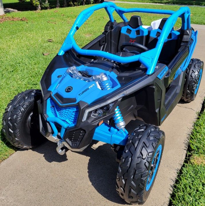BRAND NEW! 24VOLT 4x4 2seater CAN AM Razor Ride On Electric Kids Car With Remote Control RUBBER TIRES & BLUETOOTH Power Wheels 24v