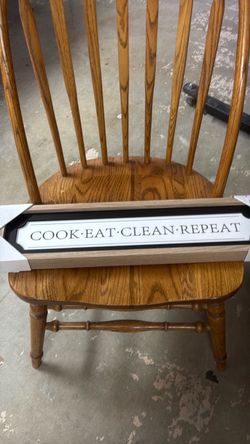Cook Eat Clean Repeat Kitchen Wall Sign