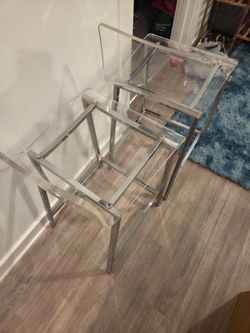 Acrylic and Chrome bar chairs