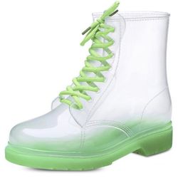 G-SIX Workshop Rainboot Clear Rubber Boot GREEN $115 Size 36. US 5.5 / 6