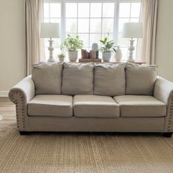 Ashley Furniture Meggett Rolled - Arm Sofa - Like New, Clean & Ready to Use $150 OBO