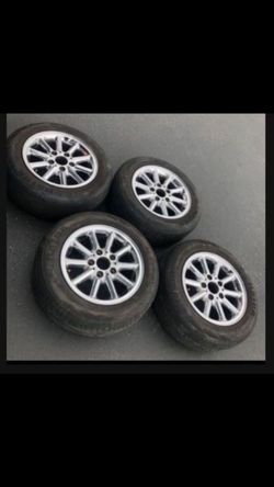 4 —— 195/65r15 5x120 5x4.72 Stock Bmw E30 C Class Chrome Wheels Rims Tires!