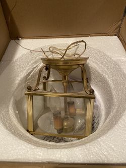 Foyer Small Light 6 Inch Wide X 4 Inch - Hangs 7 Inch From Ceiling