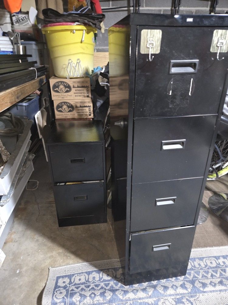 2 File Metal Cabinets $ 50.00