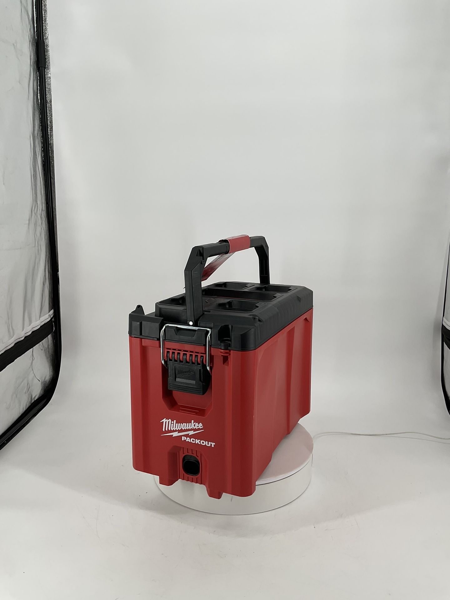 Milwaukee PACKOUT 10 in. Compact Portable Tool Box with Adjustable Dividers and Interior Storage Tray