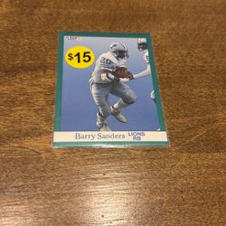 Detroit Lions Barry Sanders 1991 Fleer Football
