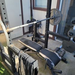 Half Rack With Free Weights