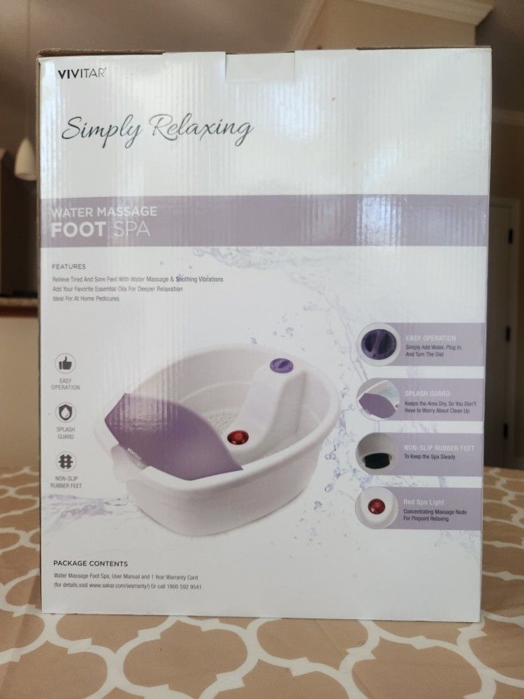 Vivitar Simply Relaxing Water Massage Foot Spa Easy Operation Non Slip Rubber