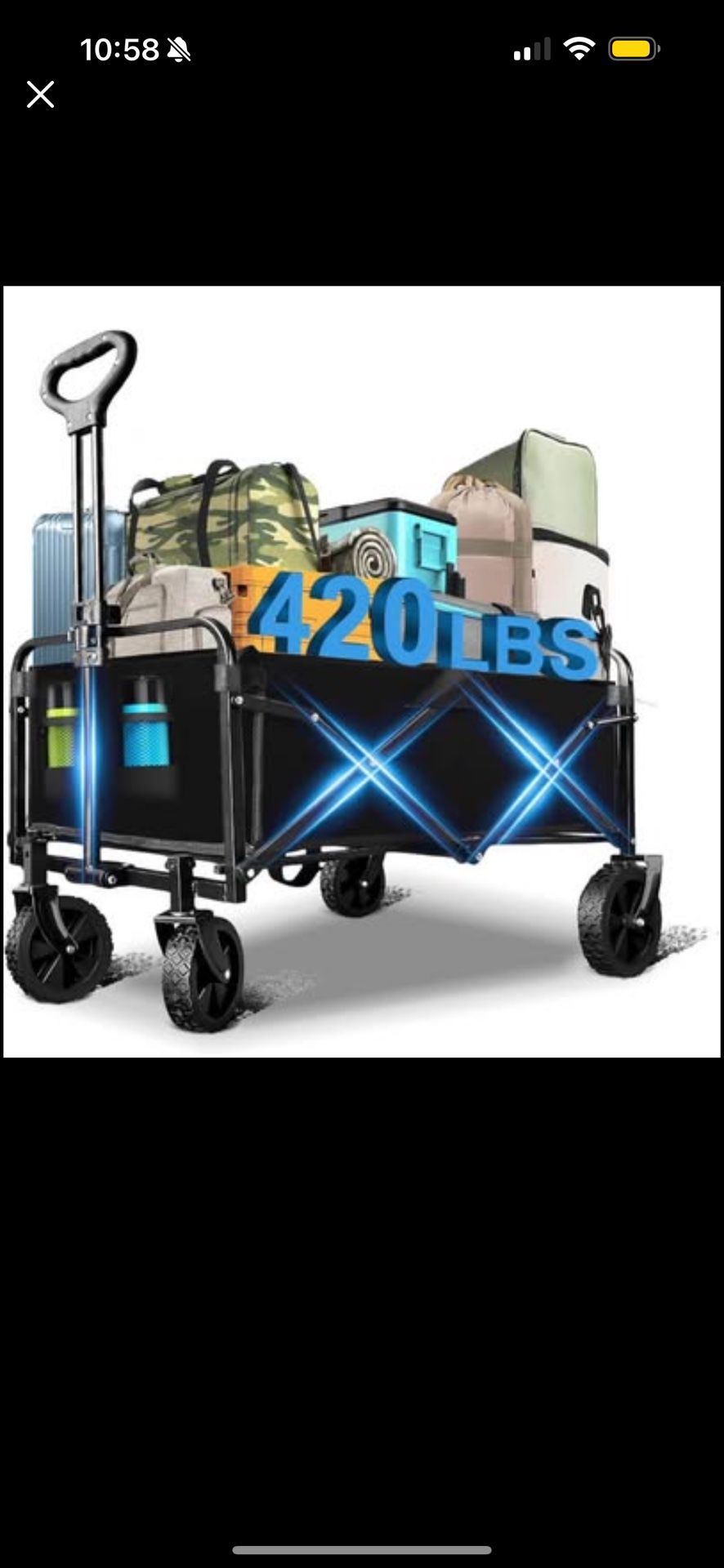 Brand New. Wagon Foldable 420lbs Capacity