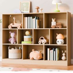 Toddlers, Cozy Castle Wood Bookshelf, 3-Tier Open Shelf Bookcase, T-13