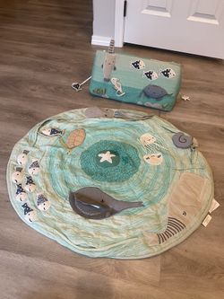 Crate and Barrel Ocean Tummy Time Toy And Activity Playmat