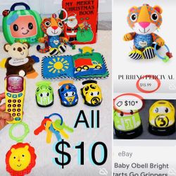 $10 Bundle of Baby Toys batteries included educational toys