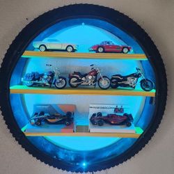 Handcrafted Tire Wall Shelf 