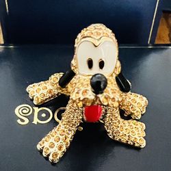 Disney Arribas Brothers Pluto Swarovski Jeweled Figurine