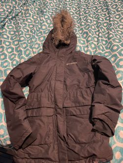 Girls Columbia Omni Heat Winter Jacket W/ Faux Fur