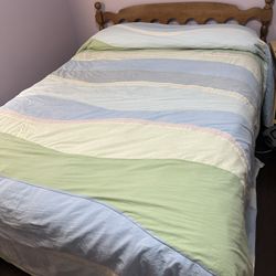 Double/Full Bed, Box springs, Frame, Mattress And Headboard. 