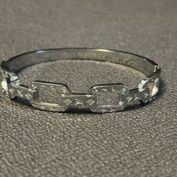 Designer Bangle Bracelet Silver 