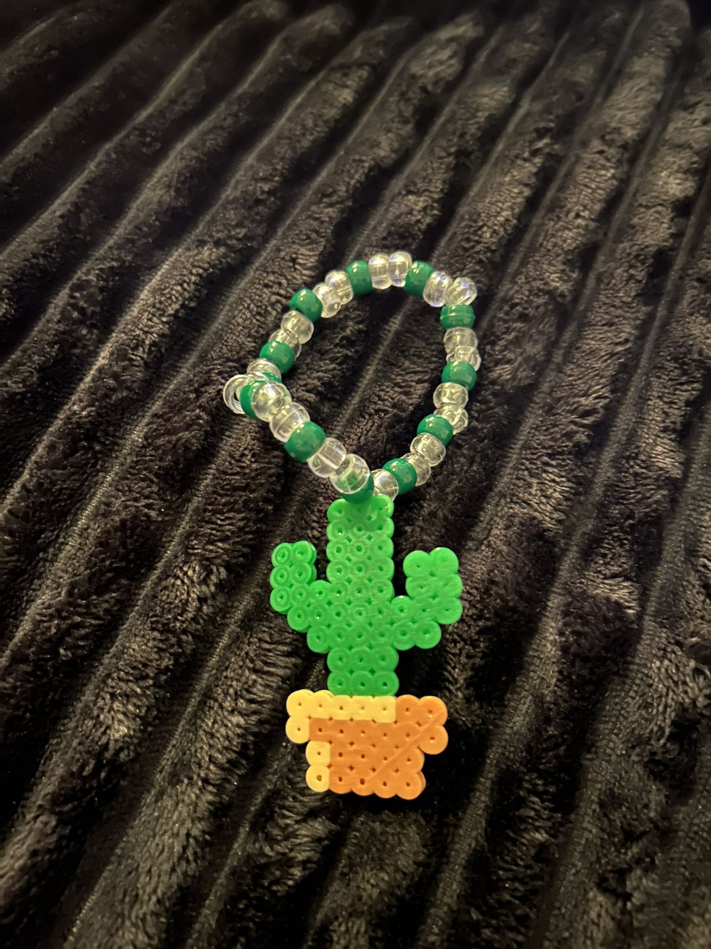 Cactus Perler Beaded EDC Bracelet