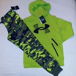 Under Armour Boys Youth 2pc Hooded Jogger Set- Medium 