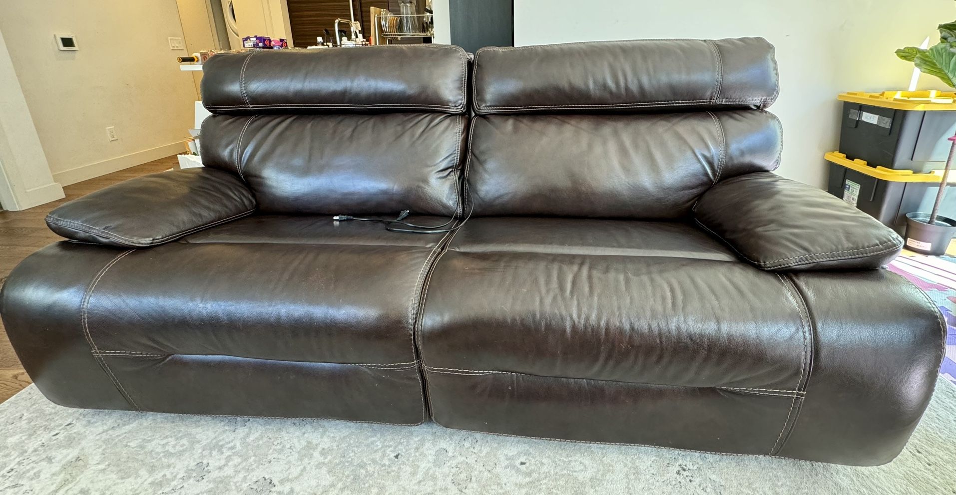 Recliner Couch With Two Side Tables