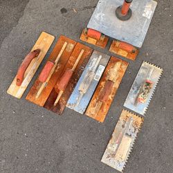 Concrete & Masonry Finishing Tool Lot – Trowels, Floats, Edgers – Contractor Set