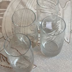 4 Crystal Glasses From Princess House