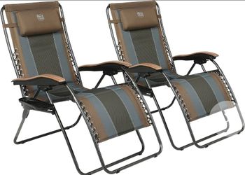 New- Timber Ridge Zero Gravity Recliner Chairs Set of 2