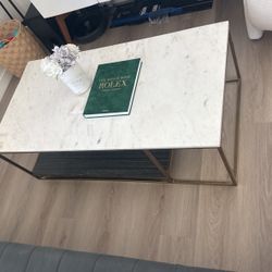 CB2 Marble Coffee Table