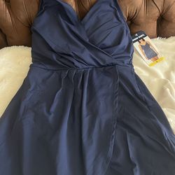 Swim dress navy blue small and white and black med each $15