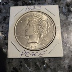 Authentic 1923 Silver PEACE Dollar Philadelphia Mint Ex,fine