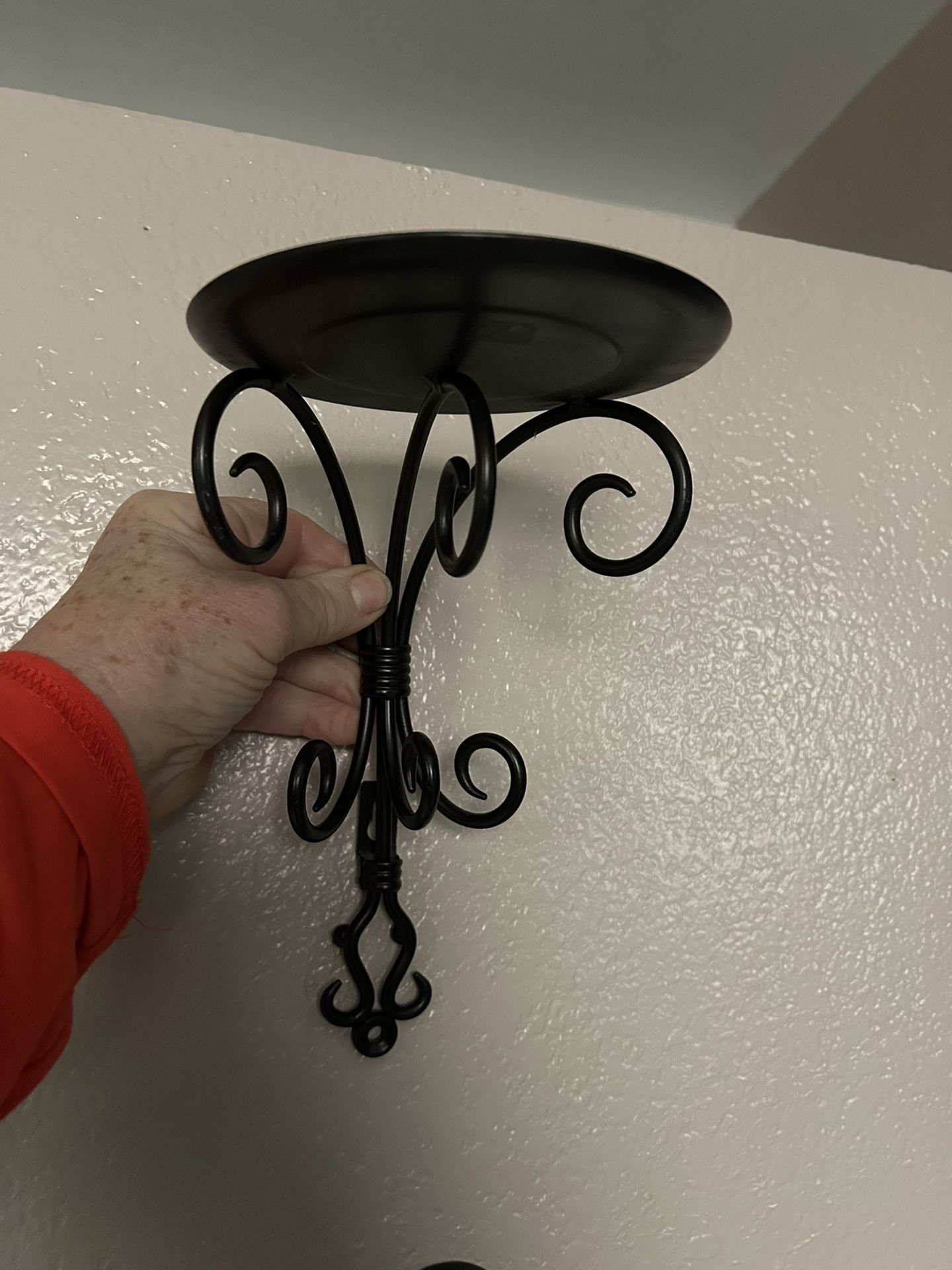 Small Black Metal Shelf.