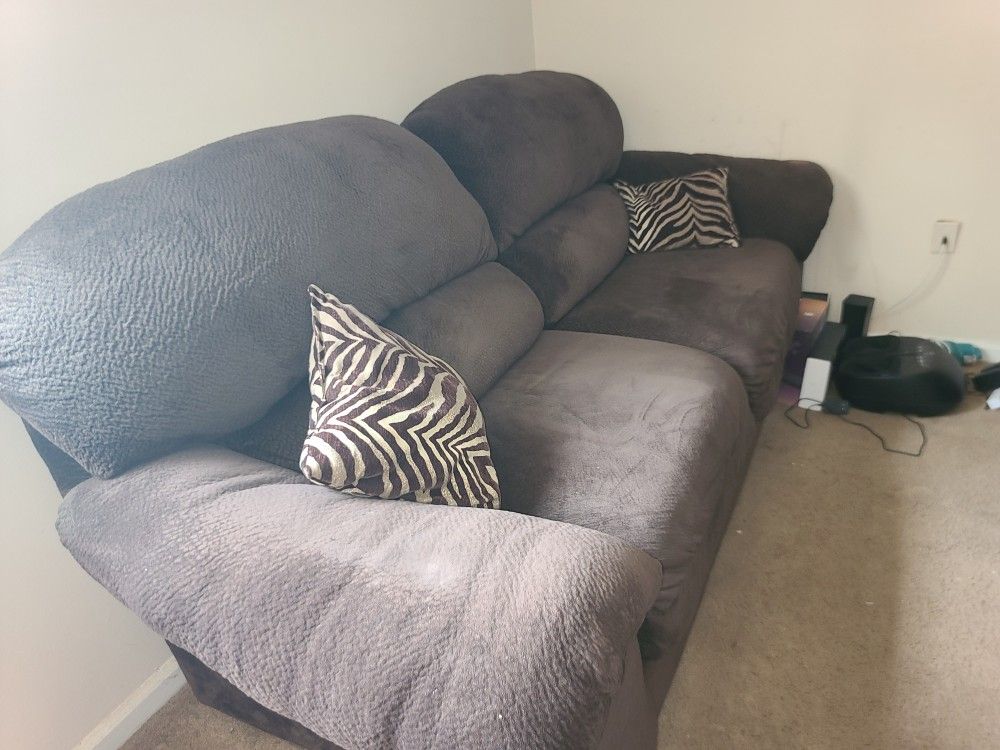 Used Fluffy Chocolate Couch