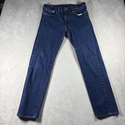 Levi's Premium 502 Slim Tapered Men's Size 32x29 Blue Denim Jeans Big E #1901