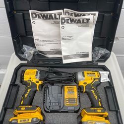 Atomic Impact/Drill Driver ,PowerStack &2.0 Batteries, Charger & Case