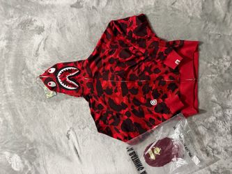 BAPE Shark Full-Zip Hoodie Red Camo brand new size medium