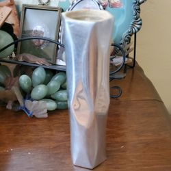 Vintage 1994 Nambe Studio Harlequin Candle/Vase Silver Metal #6124