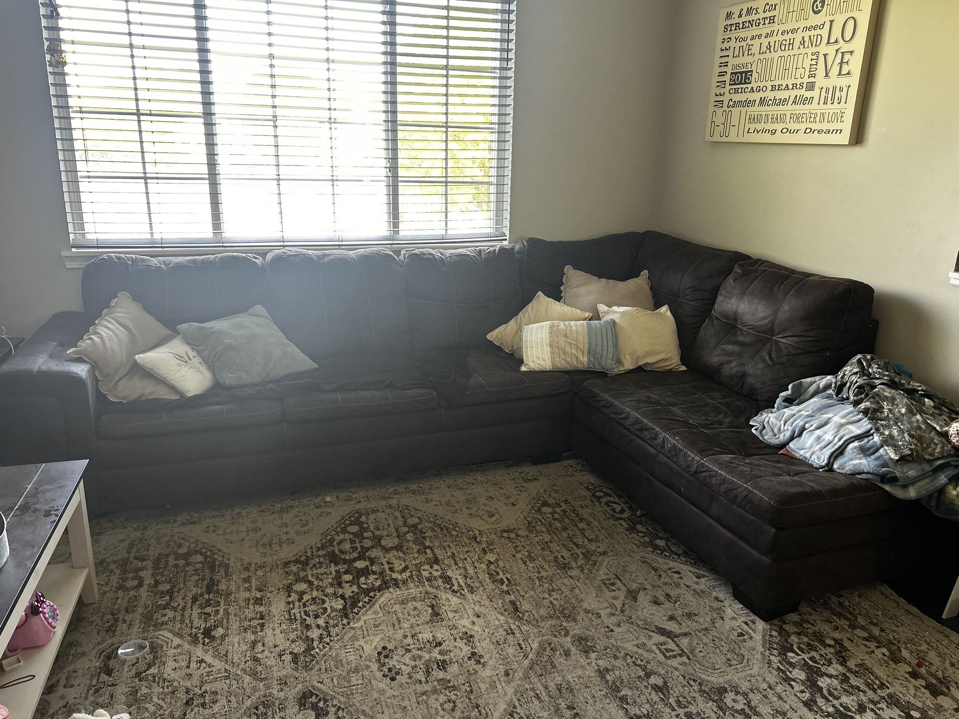 Brown 2 Piece Sectional