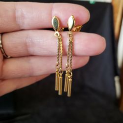 Vintage Gold Dangle Earrings