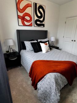 full size Modern bed frame - mattress included!