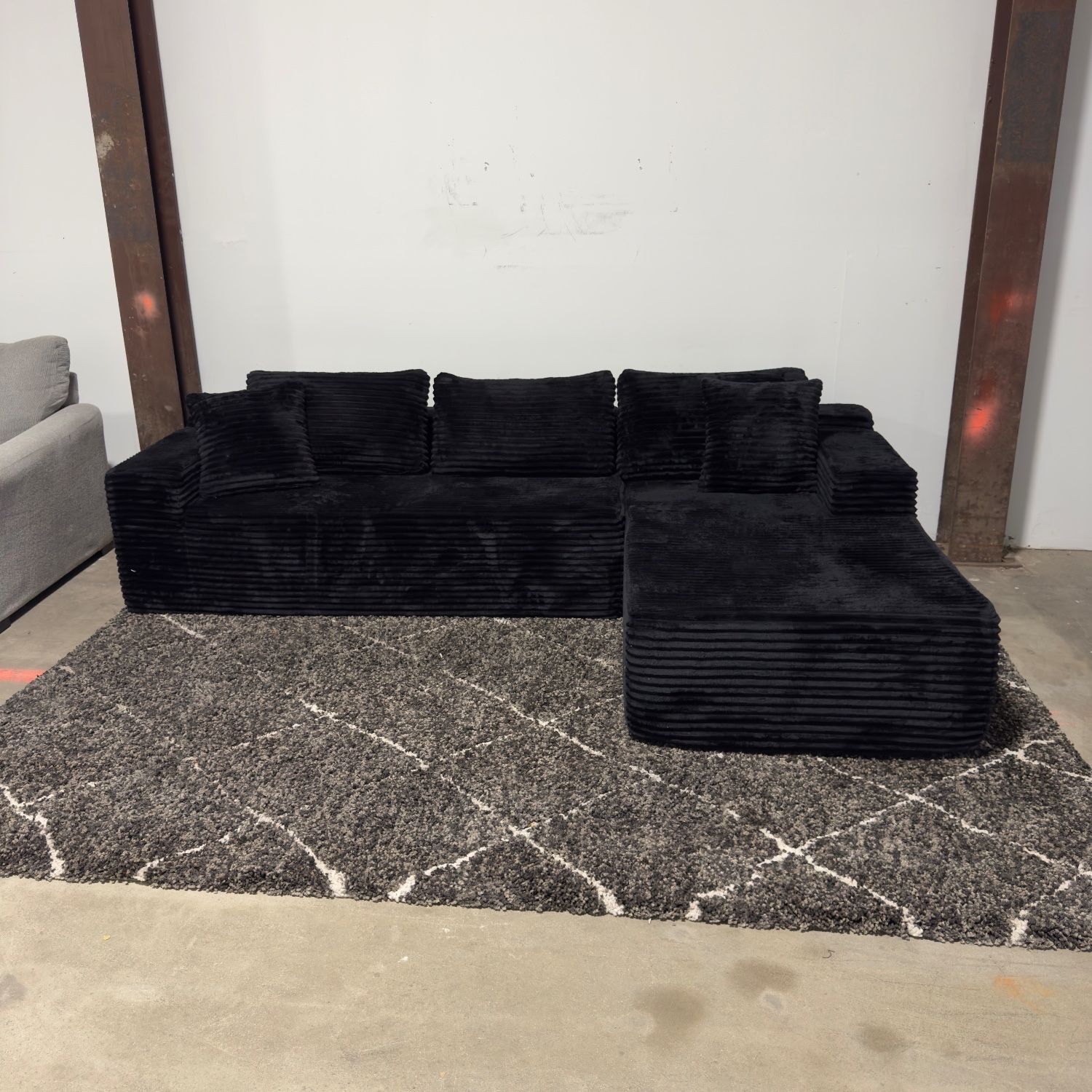 Boneless Corduroy Sectional Sofa π Same Day Delivery