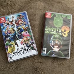 Nintendo Switch Games Luigi’s Mansion 3 And Smash Bros