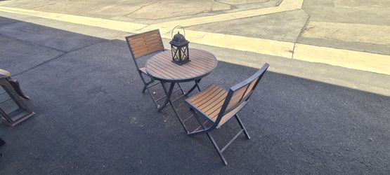 3 pics Patio set foldable