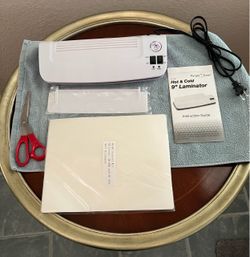 Purple Cows 9" Hot & Cold Laminator with Starter Kit